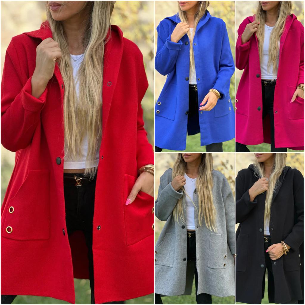 2025 Storm-Ready Hooded Jacket - Single-Breasted Melton Wool Blazer W/ Quilted Lining, Smart Casual Urban Outerwear for Work to Weekend