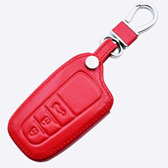 

Кожаный чехол для смарт-ключа для Toyota 3 Series Model Land Cruiser Prado 150 CRUISER Специально разработан для защиты [IKT] Автомобили, Кнопки, Красный/Corolla