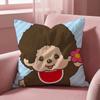Cartoon M-Monchhichis Cushion Cover Multi-Scene Pillow Cover for Home & Car - Reversible, Soft & Durable for Daily Use