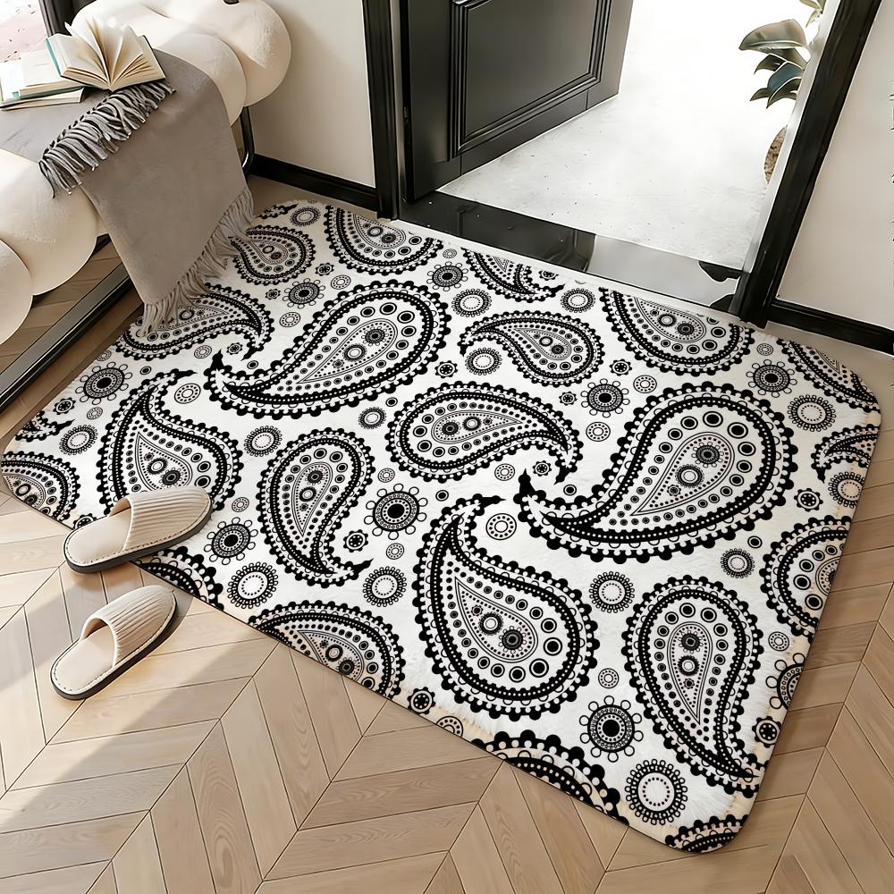 Soft Absorbent Non-Slip Rug Pattern Creative Pattern Design Floor Mat Home Decor Doormat Bedroom Floor Mat Shower Carpet