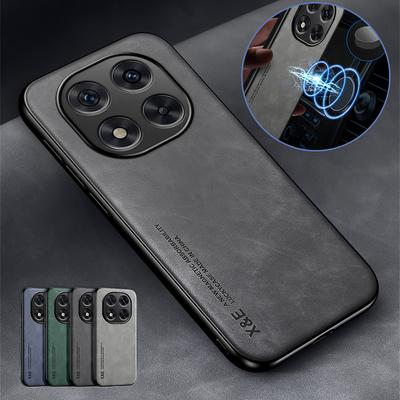 Soft TPU Frame Coque For Xiaomi Redmi Note 14 Pro Plus Note14Pro 5G Case Leather Car Magnetic Back Cover for Redmy Note14 Funda