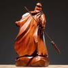 Guan Gong Statue Rosewood Carving God of Wealth Home Altar Office/Shop Decor Feng Shui Gift