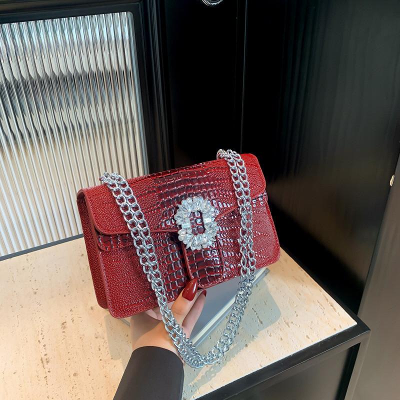 Pu Small Square Bag With Zipper Closure For Daily Casual Use