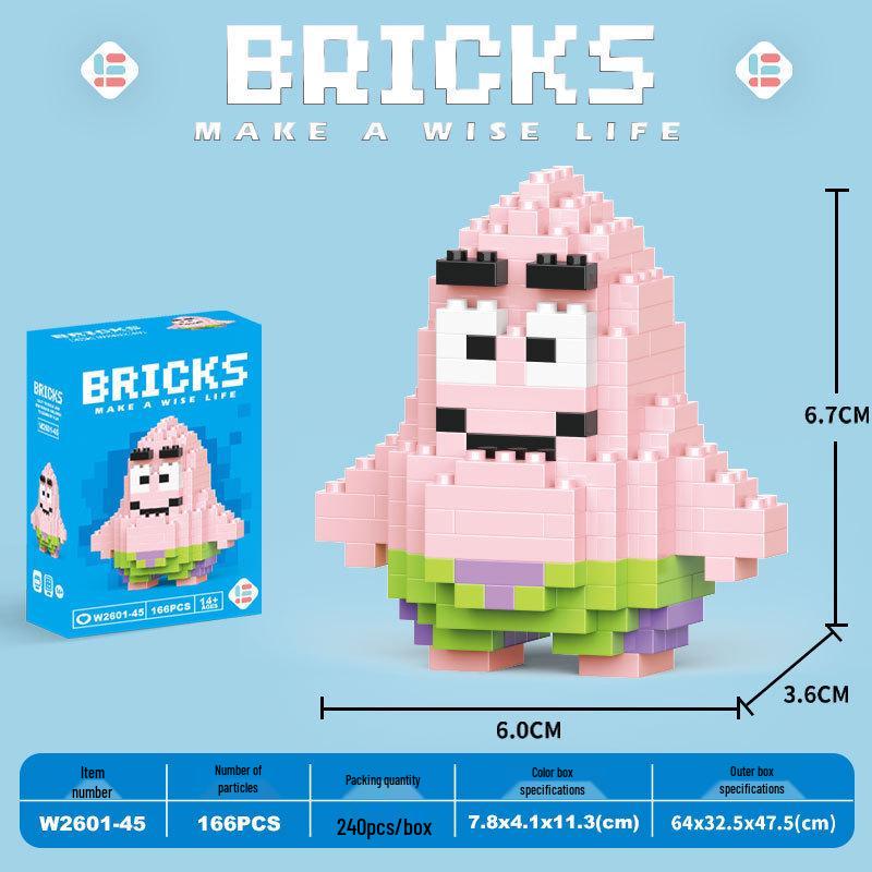 Cartoon Figurine Building Blocks: Kuromi, Cinnamoroll & Melody Rabbit - Educational Toy Blind Box for Kids
