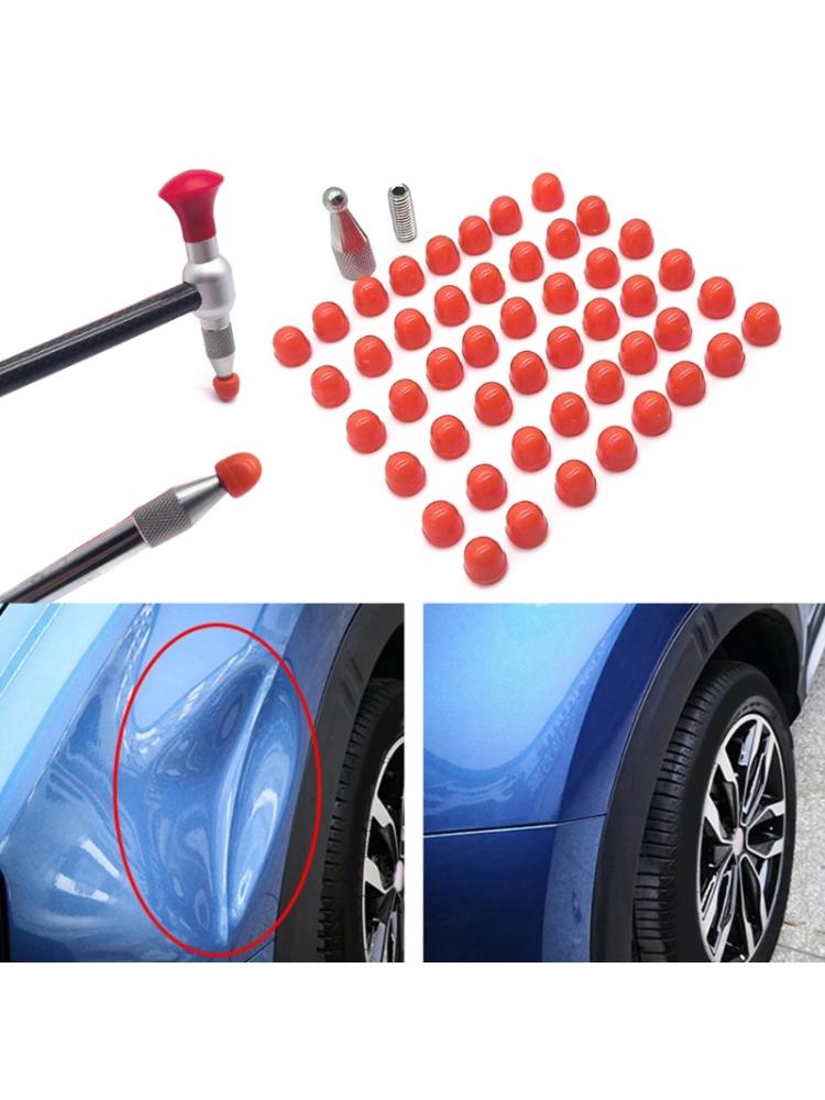 48Pcs Rubber Tips For Paintless Dent Repair Hammer And Tips for Hook and Car Dent Repair Rod Removal Tips