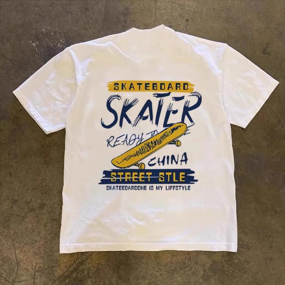 

Футболка с винтажным принтом из хлопка, повседневная, с круглым вырезом и коротким рукавом, женская, уличная, свободного размера, в стиле отпуска, футболки, топы XXXXL