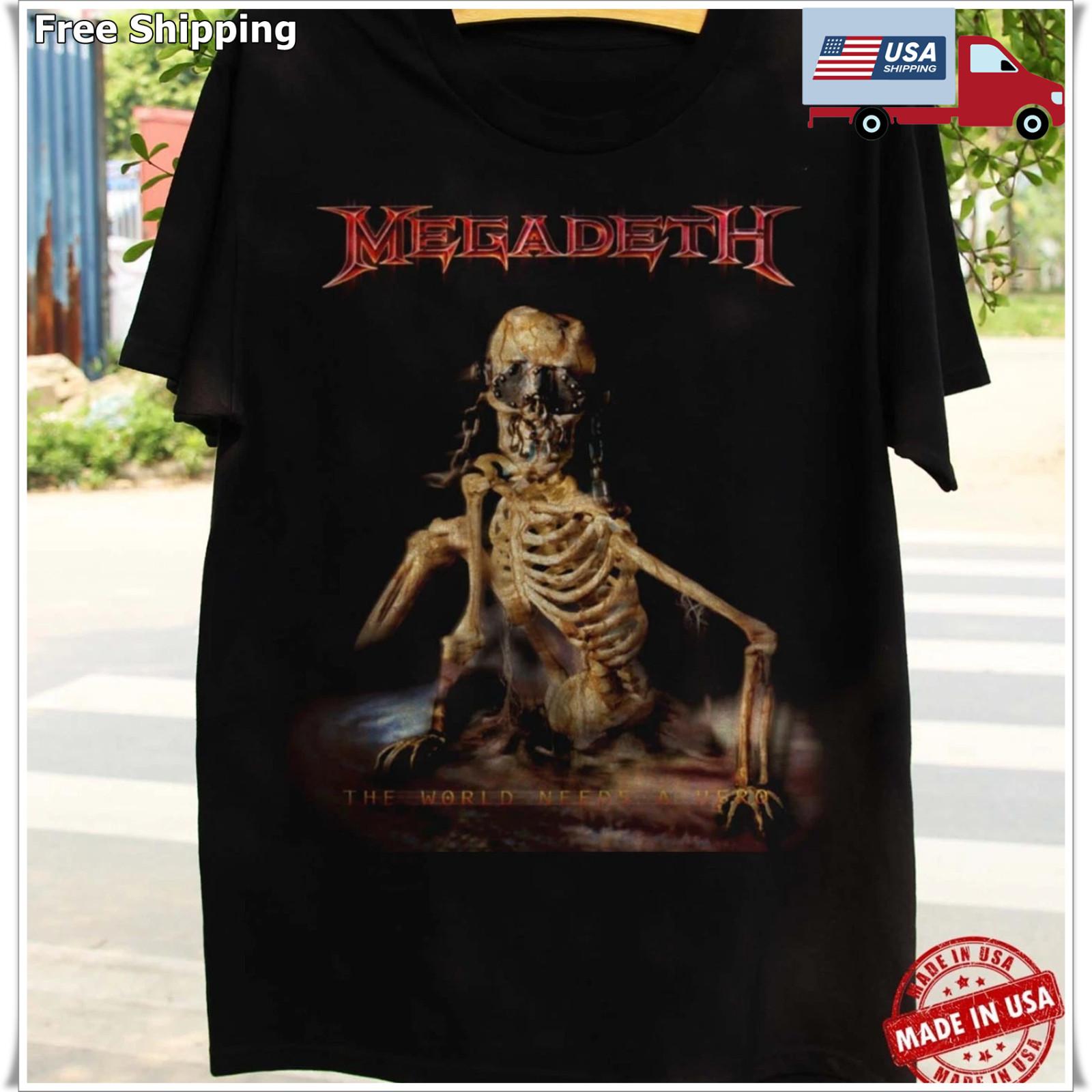 Megadeth the World needs a hero Black Unisex T-shirt Size S-5XL L