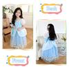 QOOLY Princess Cosplay Costume with Luxurious Cute Perfect for or as a Gift for Cos Size Dress, Kids' Accessories, Girl's One-Piece Dress, Kids'