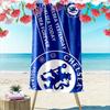 Giant Beach Towel with Chelsea FC Forever Badge, Quick Dry Microfiber, Soft Absorbent, for Beach Pool Soccer Fan Gift