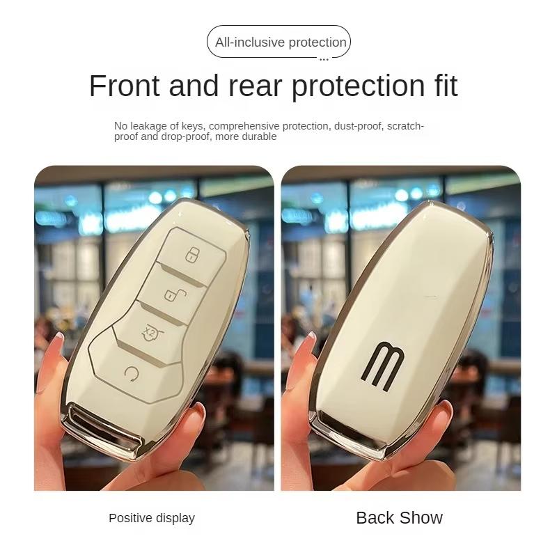 For BYD TPU Car Key Seagull/Dolphin/Qin/Han/Tang/Song/SEAL U DM-i/ATTO03 Car Key Decoration Full Cover Protective Case