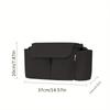 Large Capacity Stroller Storage Bag Multifunctional Adjustable Straps Baby Carriage Hanging Bag with Bottle Holder
