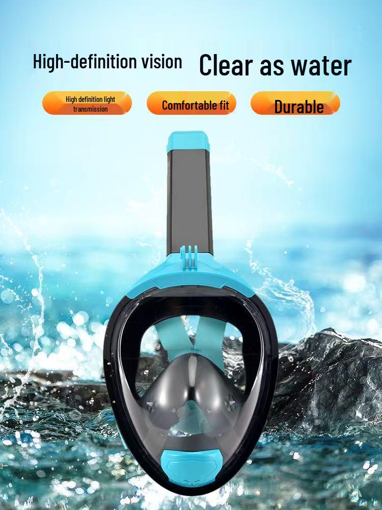 Vodotěsná celoobličejová šnorchlovací maska se suchým šnorchlem pro děti a dospělé
