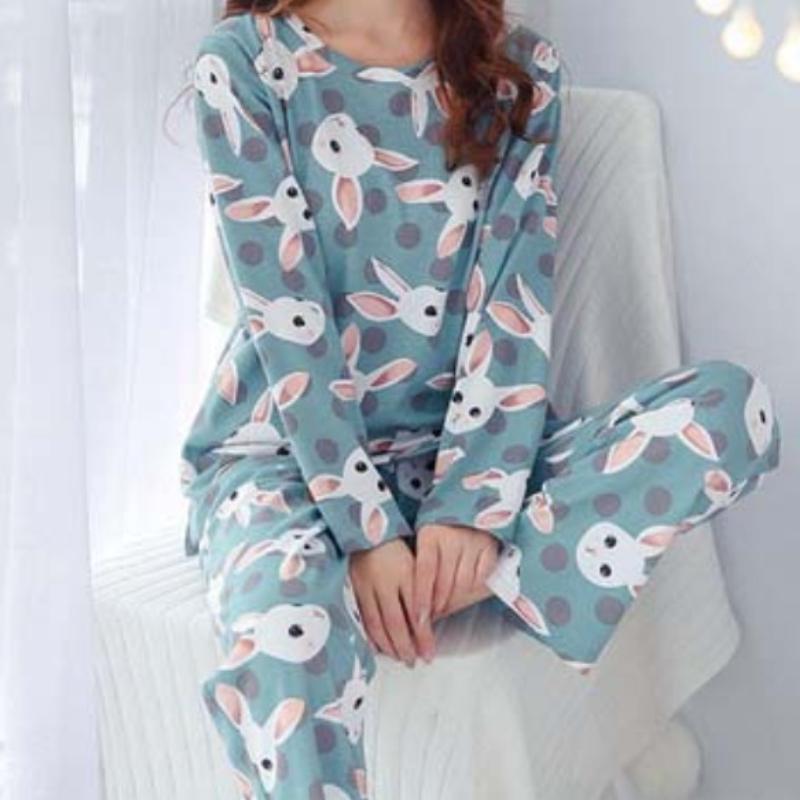 Cartoon Women Fashion Pajamas Set Girl Autumn Sleepwear Pijama Long Women Pyjamas Kawaii Suit Female Clothing Set Nightwear
