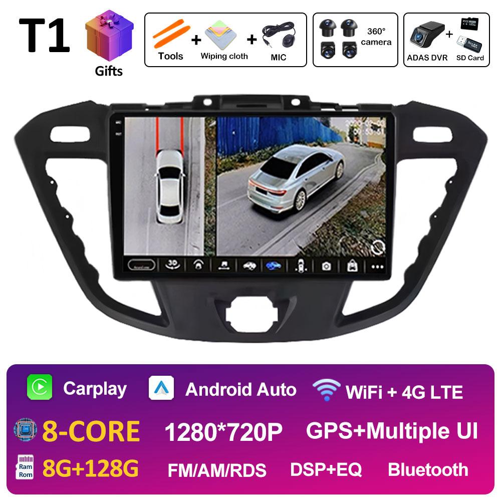 For Ford Tourneo Custom 1 I Transit 2012 2013 2014 2015 2016 - 2021 Car Multimedia Video Radio Player Bluetooth DSP Stereo WIFI