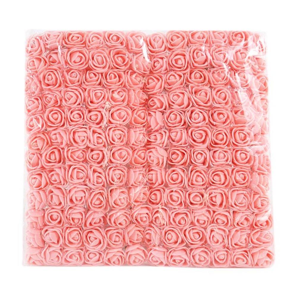 144/288 Stück Mini Spitze Rosenblume Kunstblume Kleine Schaumrosenblütenköpfe Hochzeitsdekoration DIY Bastelstraußzubehör