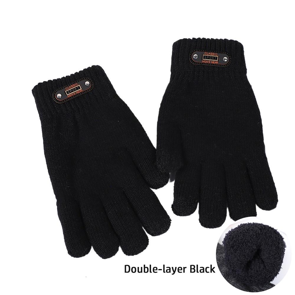 Single/Double-layer Cold-proof Gloves Thick Warm Touch Screen Glove Men's Winter Gloves  Outdoor