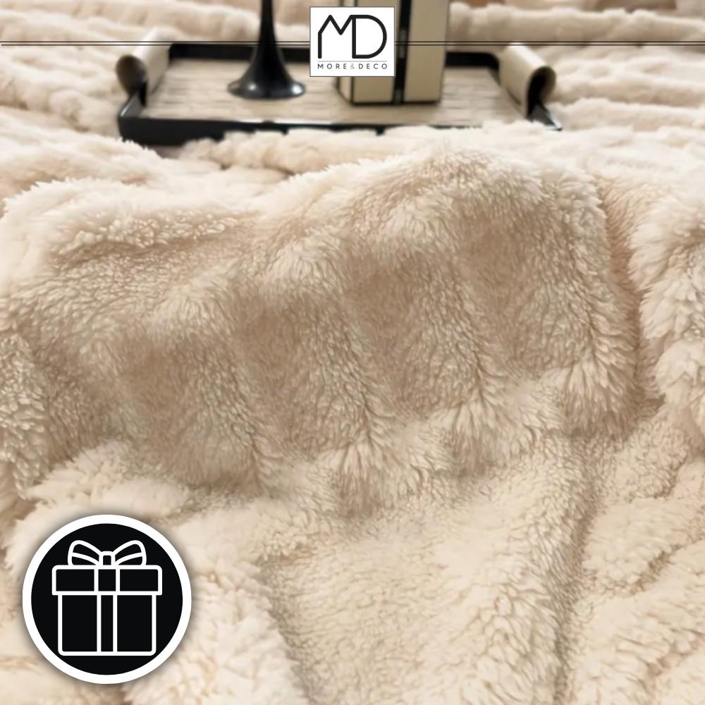 Scandinavian Blanket Thick Bedspread Warm Pledge 160X200 Cm Gift Beige