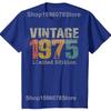 Funny 50 Year Old Vintage 1975 Limited Edition T Shirts Summer Streetwear Short Sleeve 50th Birthday Gifts T-shirt Mens Clothing