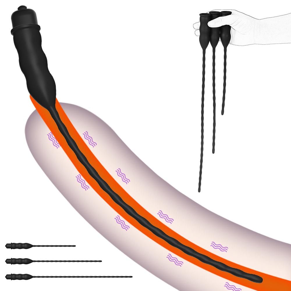 10 Frequency Urethral Vibrator Catheter Dilator Horse Eye Stimulator Sounding Penis Plug Insert 36mm Sex Toy for Men Masturbator