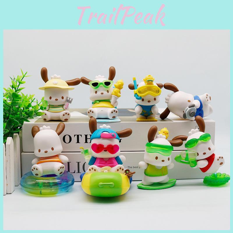 Pochacco Sunglasses Swimming Ring Ice Cream Cartoon Model Set With Pvc Material For Beach And Pool Use