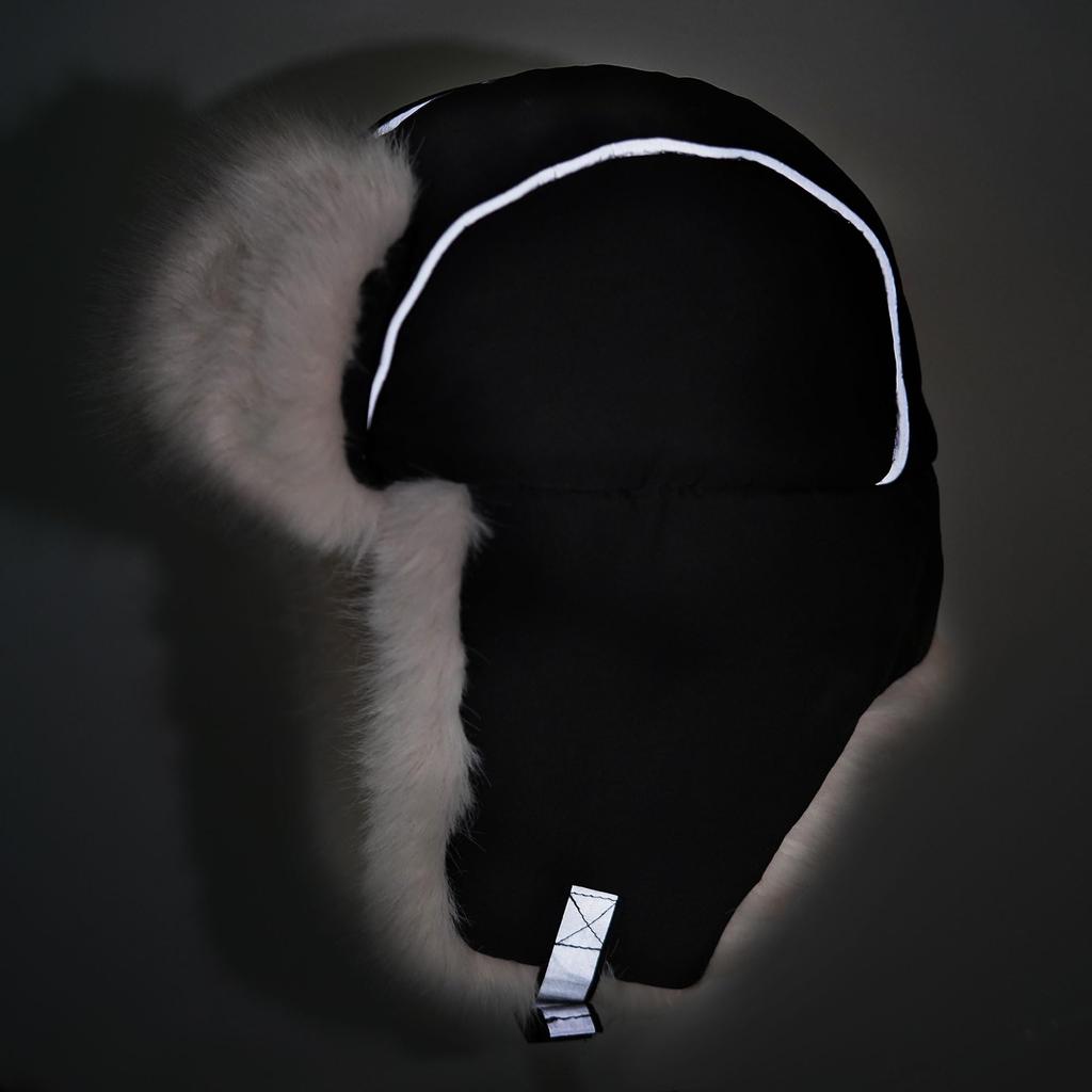 Clape Flight Cap for Men and Solid Reflective Ear Fluffy Pilot Cold Weather Perfect for Fall and Russian Warm Winter Hat for Travel and Hiking Women,