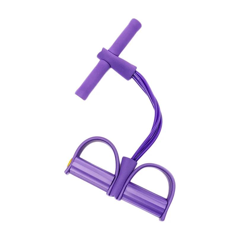 Slip-on Pull-on Sit-up AIDS Lean Belly Fitness Yoga Home Four-Tube Slip-on Pull-on Pilates Rope Multifunctional Yoga Home  Resistance Band1PCS