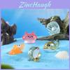 Adorable Resin Ocean Animal Figurines With Cute Cartoon Designs Including Whale Jellyfish Hermit Crab And More