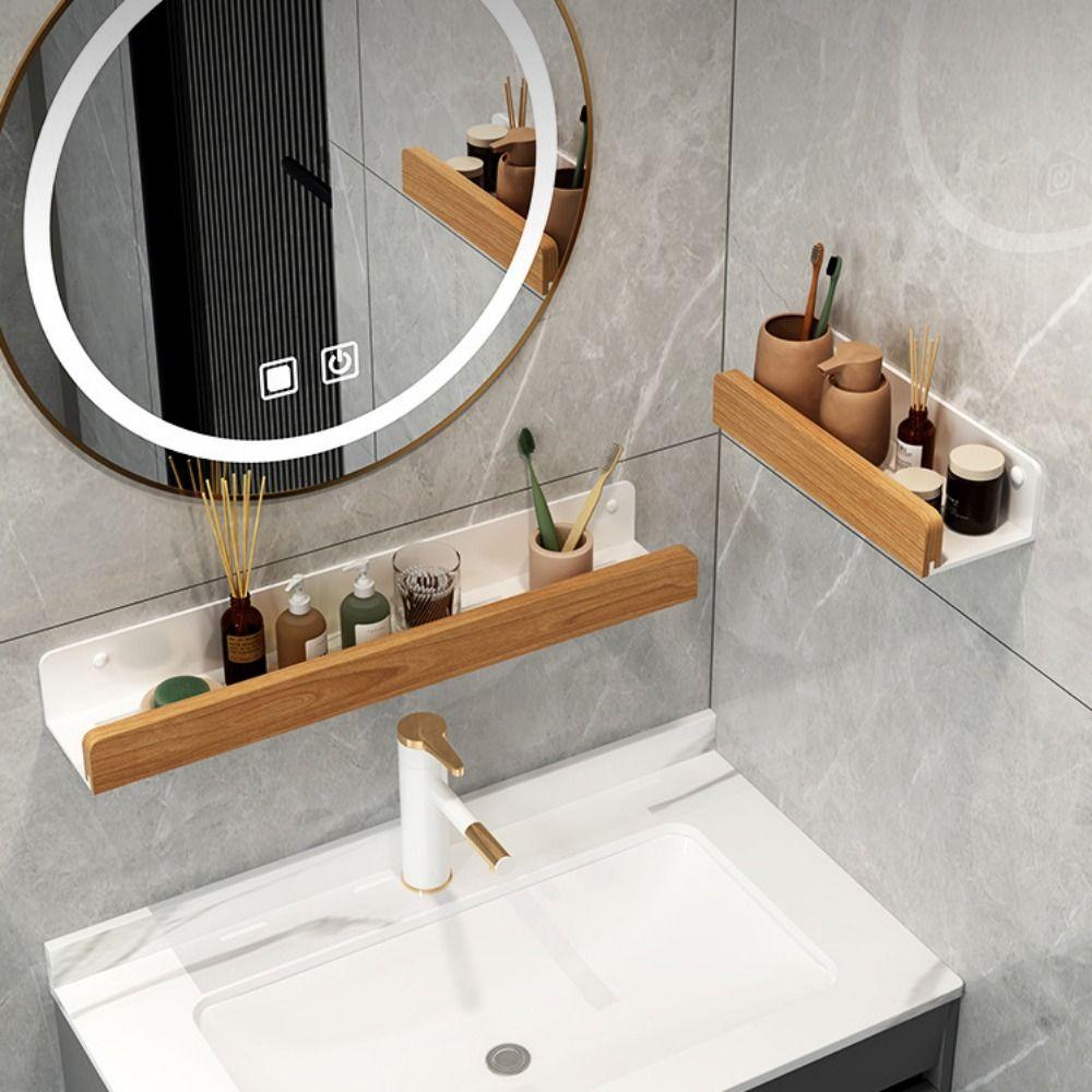 Punch-Free Bathroom Shelf Strong Load-bearing Capacity Toilet Shelves Kitchen