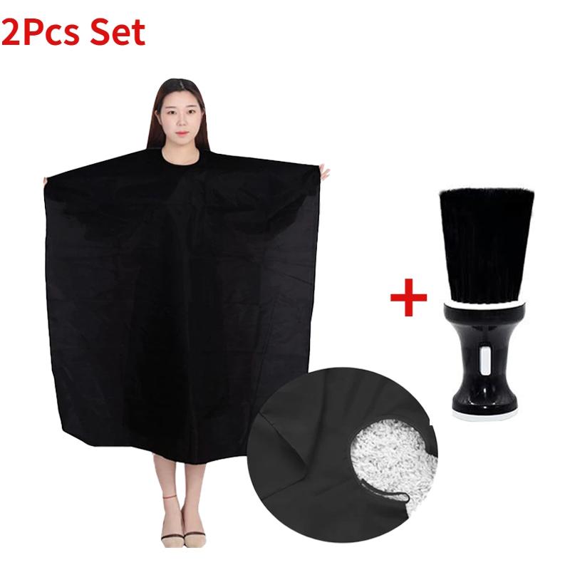 Neuer Haarschneideumhang Pro Salon Friseur Friseurkittel Barber Schwarz Wasserdicht Friseurschürze Haarschnittumhänge