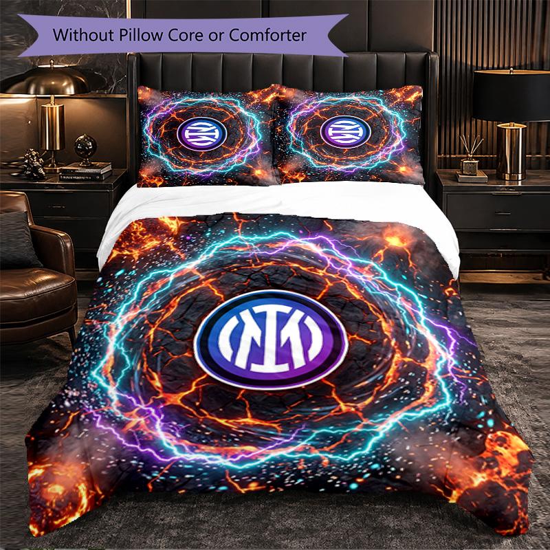 Borussia Dortmund Pattern 3 Pieces Bedding Set Soft Microfiber Duvet Cover with Pillow Cases for Bedroom