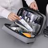 Men's Double Open Makeup Storage Bag Portable Zipper Closure Makeup And Beauty Bag Business Travel Toiletries Organizer Bags
