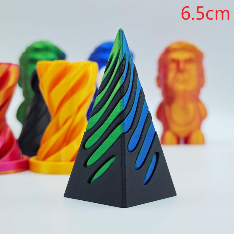 1Pc Kids 3D Printed Spiral Cone Fidgeting Toy Impossible Pyramid Passthrough Sculpture Antistress Anxiety Relieving Adults Toy