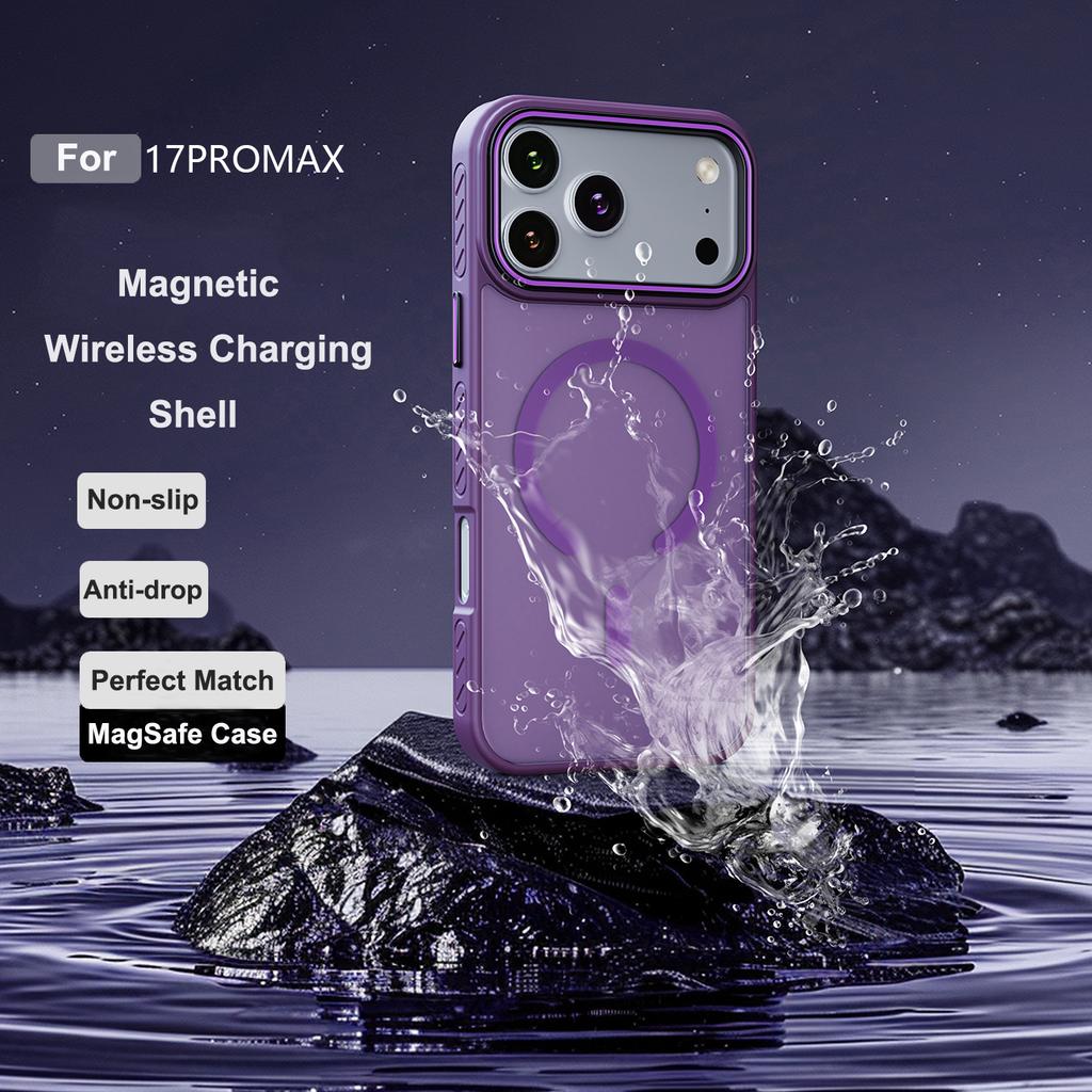 Luxury Matte Transparent Magnetic Case For iPhone 17 16 15 14 13 Pro Max Plus 17Air Magsafe Wireless Charging Protective Cover