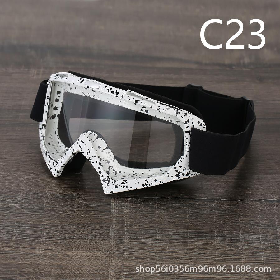 Painted Off-road Motorcycle Goggles, Retro Harley, Locomotive Outdoor Sports Riding Goggles, Ski Eyes