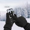 Winter Gloves Touch Screen Fleece Thickened Windproof and Cold Resistant Outdoor Snow Capped Skiing and Cycling Warm Gloves for Men