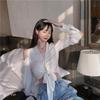 WTEMPO Off Shoulder Women Shirt Sexy V-neck Short French Style Chic Long Sleeve Shirt StreetWear Casual Top Blouse Women