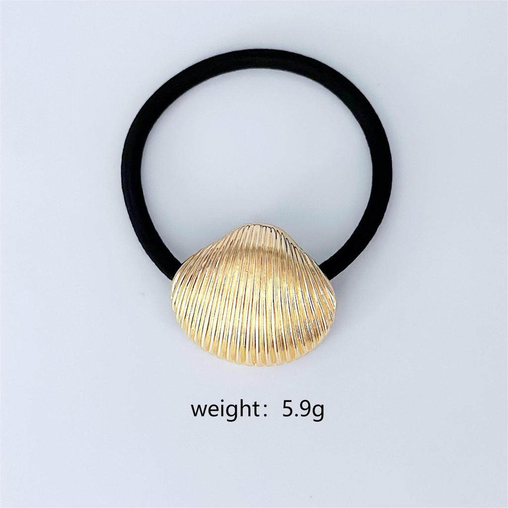 Beach Wind Golden Starfish Exaggerated Fashion Hair Rope Geometric Advanced Pentagram Hair Rope
