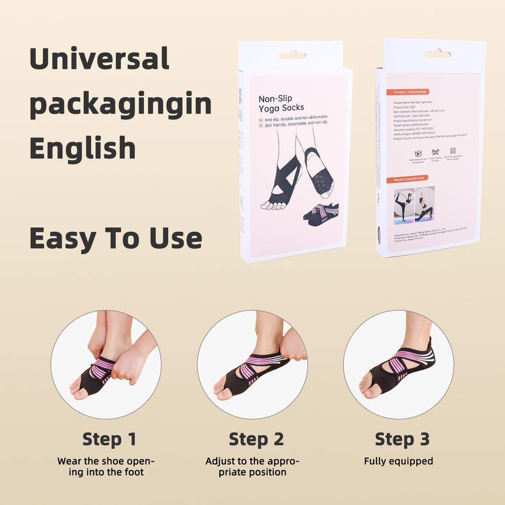 Women's Non-Slip Yoga Socks with Silicone Gripper Dots Dance Shoes for Pilates Barre Workout