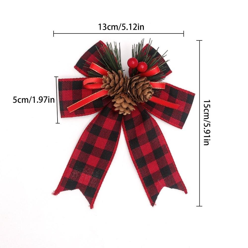 Checkered Ribbon Christmas Bows Buffalo Plaid Ribbon Bowknot Buffalo Plaid Bows Holiday Party