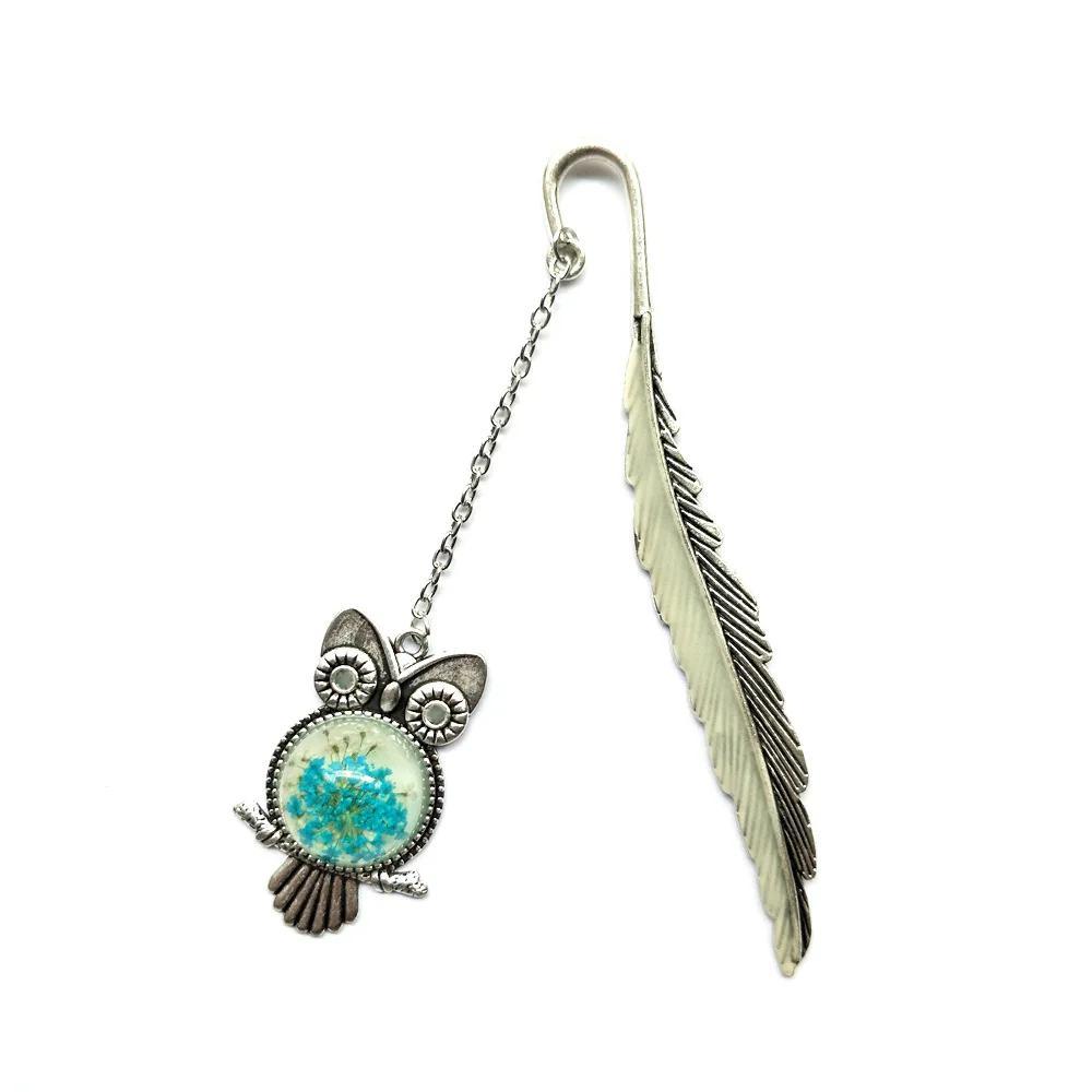 

1 шт. светящаяся закладка в виде пера, ретро светящаяся креативная металлическая закладка в виде хвоста кита, флуоресцентная закладка в виде совы/бабочки silver owl