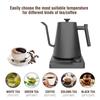 1200W Gooseneck Electric Kettle Stainless Steel Professional Coffee Pot Precise Temperature Control Water Boiler
