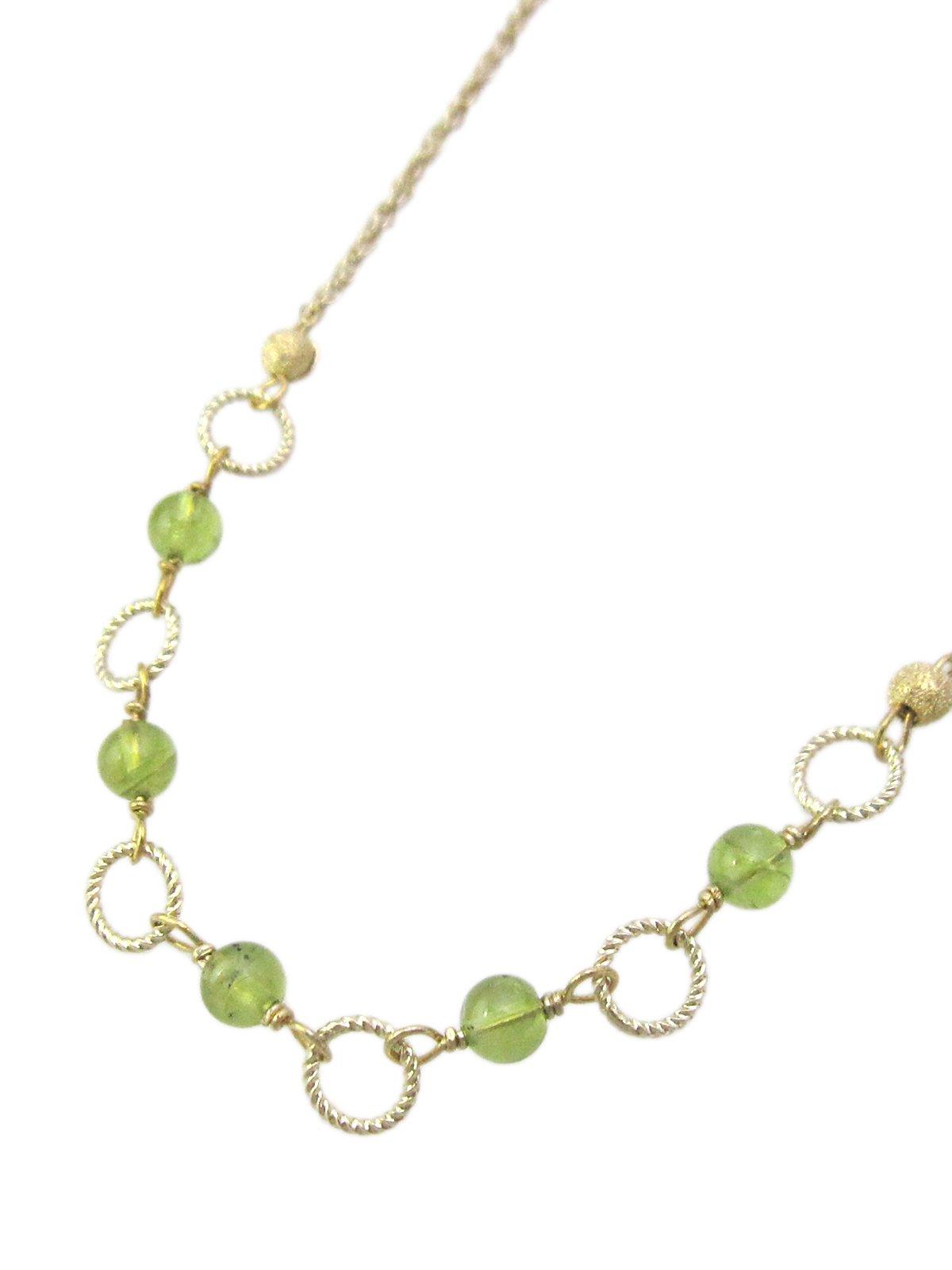 

AC218 Перидот Освежающий Зеленый Природная Сила Перидот [Вишня] Ожерелье, Камень, Камень,