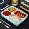 4-Grid Thermal Lunch Bento Box  Inner 304 Stainless Steel Leakproof Microwave Fresh Keeping Meal Container for School Picnic