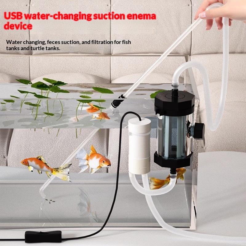 Portable 280GPH Aquarium Water Changer USB Powered Easy Setup for Fish Tanks