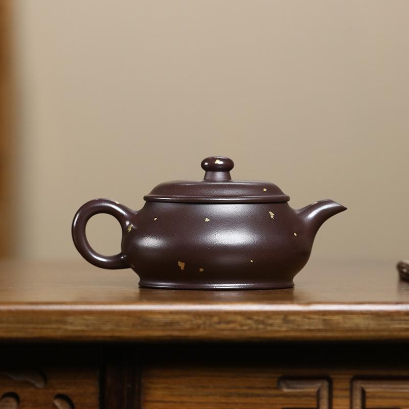 Chinese Yixing Purple Clay Teapot Handmade Tea Pot Beauty Tea Infuser Kettle Raw Ore Zisha Tea Set Household Teaware 130ml