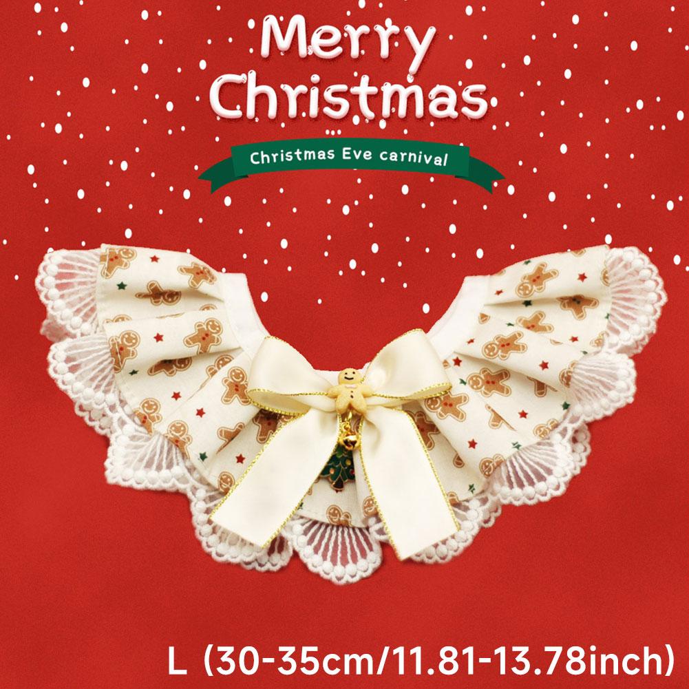 Weihnachten Katze Hund Sabberlätzchen Spitze Speicheltuch Verstellbares Haustierkostüm Zubehör