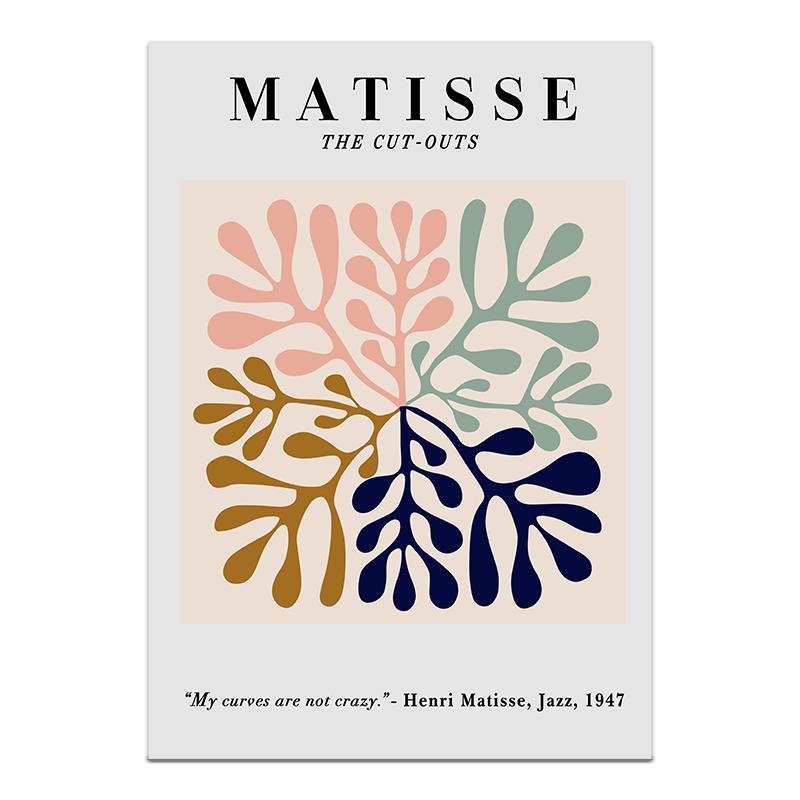 Henri Matisse Poster Flower Canvas Painting Art Nordic Leaf Posters Prints Wall Pictures for Living Room Home Decor Unframed