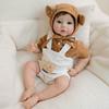 Silicone Baby Doll With Bear Overalls For Collectors And Gift Buyers