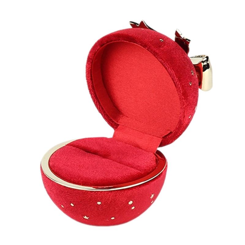 

Elegant Round Rings Accessory Cases Round Rings Jewelry Container Distinctive Bowknot Designed Rings Storage Holder красный