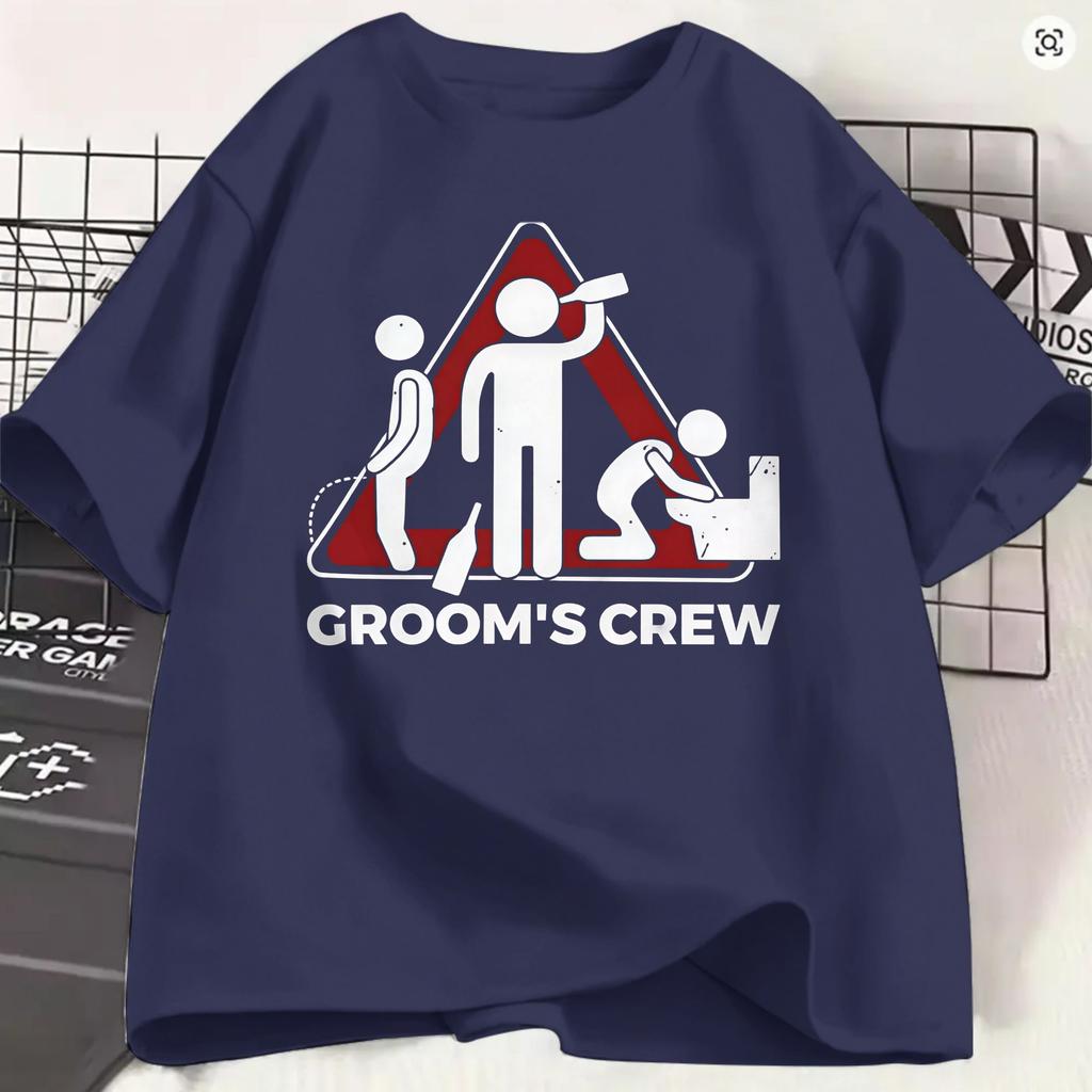 Funny Funny Grooms Crew Tshirts Unisex Crew Neck 100 Cotton T Shirts  Short Sleeve Tees Original Clothing